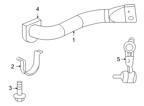 2007 Buick Rainier Stabilizer Bar & Components - Front Diagram