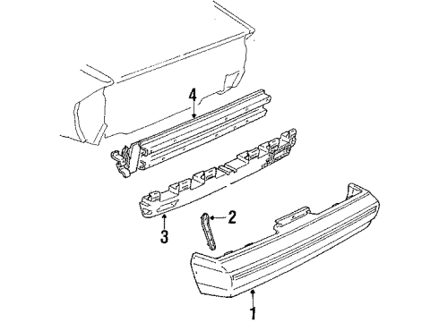 1986 Chevy Camaro Impact Bar Diagram for 10036273