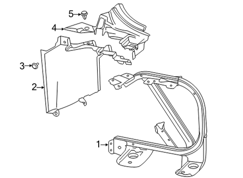 2022 Chevy Corvette Radiator Support Diagram