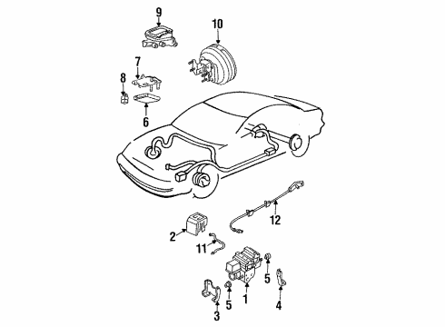 1994 Cadillac Fleetwood Control Module Diagram for 10203067