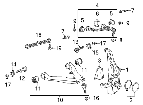 2023 GMC Sierra 1500 Front Suspension Components Diagram