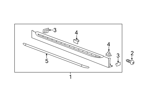 2012 Chevy Volt Exterior Trim - Pillars, Rocker & Floor Diagram