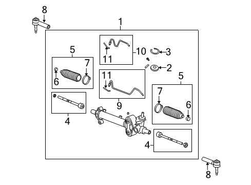 2012 Cadillac Escalade ESV P/S Pump & Hoses, Steering Gear & Linkage Diagram