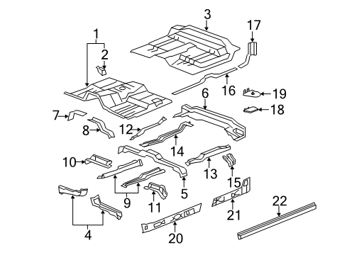 2014 Chevy Silverado 2500 HD Floor Diagram