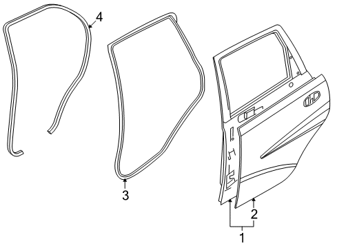 2010 Pontiac G3 Rear Door Diagram