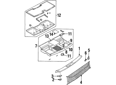 2000 Oldsmobile Silhouette Interior Trim - Rear Body Diagram