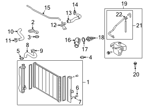 2010 Pontiac Vibe Thermostat Diagram for 88974571