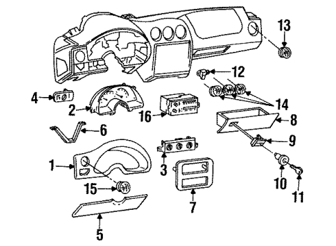 2001 Pontiac Firebird A/C & Heater Control Units Diagram
