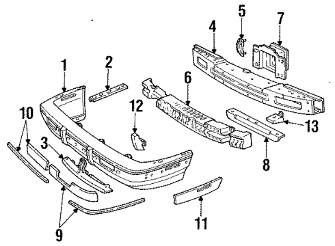 1994 Buick Regal Front Bumper Diagram