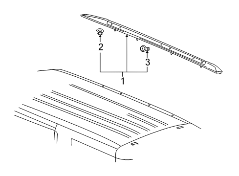 2017 GMC Yukon Luggage Carrier Diagram