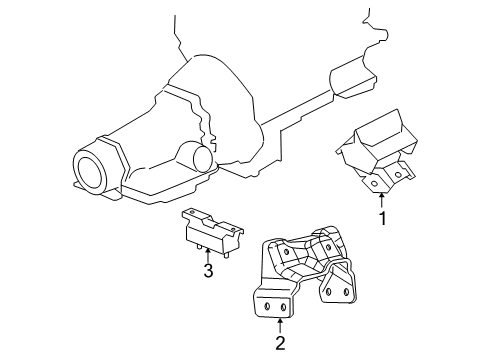2007 Chevy Silverado 2500 HD Engine & Trans Mounting Diagram