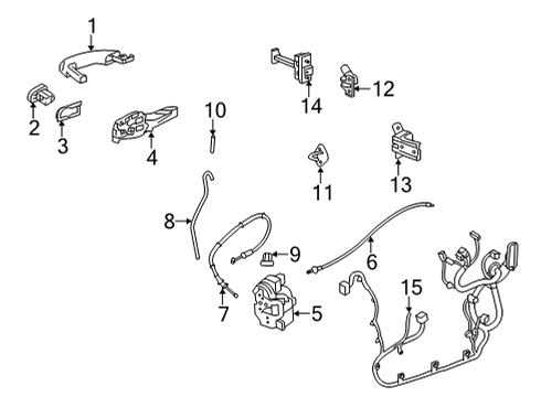 2021 Buick Encore GX Window Motor, Front Driver Side Diagram for 42654615