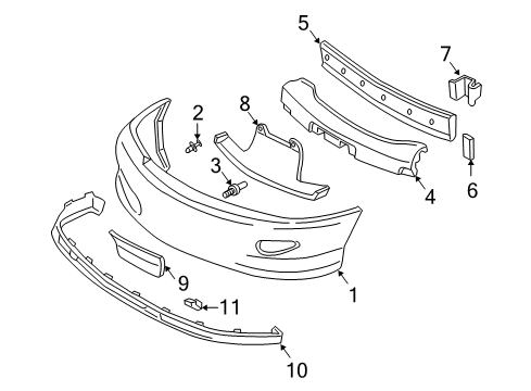 1999 Chevy Cavalier Front Bumper Diagram