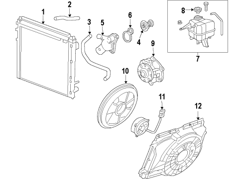 2011 Cadillac SRX Cooling System, Radiator, Water Pump, Cooling Fan Diagram