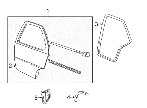 2005 Chevy Cavalier Rear Door Diagram