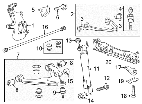 2014 Chevy Silverado 2500 HD Front Suspension Components, Lower Control Arm, Upper Control Arm, Stabilizer Bar Diagram