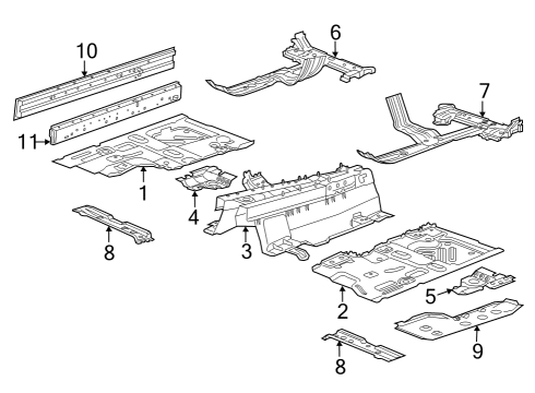 2022 Chevy Camaro Floor & Rocker Diagram