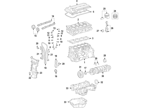 2017 Chevy City Express Camshaft Gear Diagram for 19316192