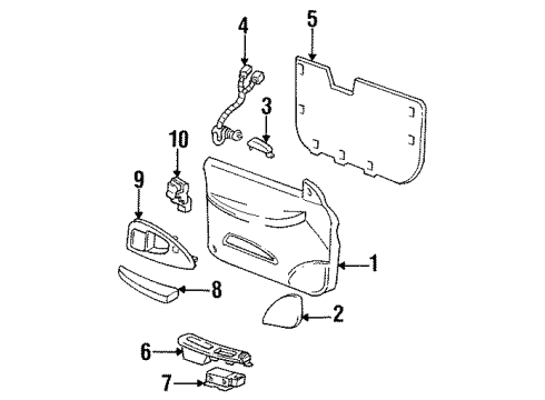 2000 Chevy Lumina Door & Components Diagram