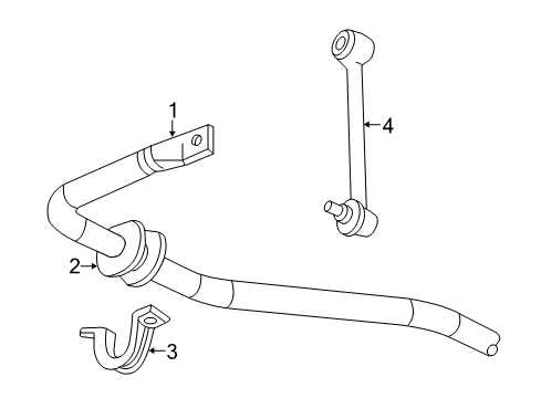 2012 Cadillac Escalade Stabilizer Bar & Components - Rear Diagram