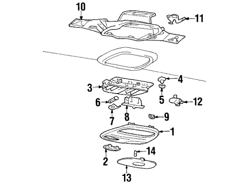 2003 Oldsmobile Aurora Overhead Console Diagram
