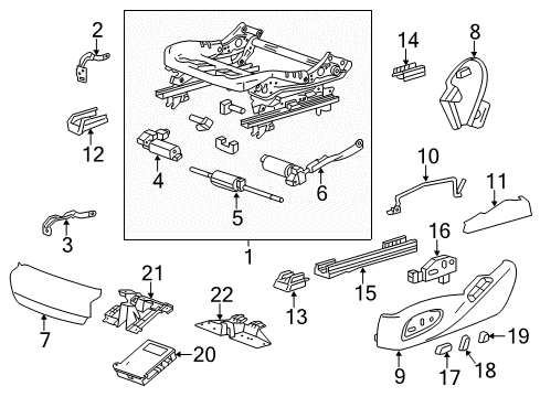2016 Cadillac ELR Tracks & Components Diagram