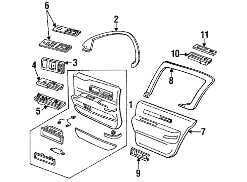 1994 Cadillac Fleetwood Door Panel Diagram