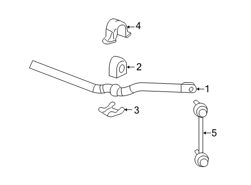 2005 Cadillac STS Stabilizer Bar & Components - Front Diagram