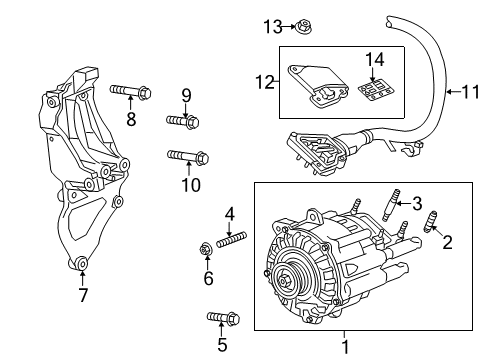 2014 Buick LaCrosse Alternator Diagram for 13520825