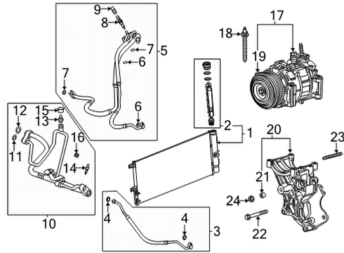 2023 GMC Sierra 2500 HD A/C Compressor Diagram