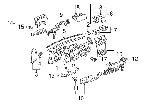 2010 Hummer H3T Instrument Panel Diagram
