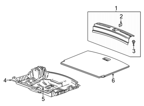 2024 Chevy Trailblazer Interior Trim - Rear Body Diagram