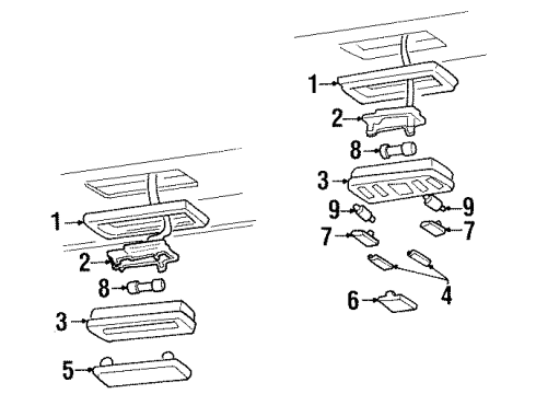 1994 GMC C3500 Interior Trim - Cab Diagram