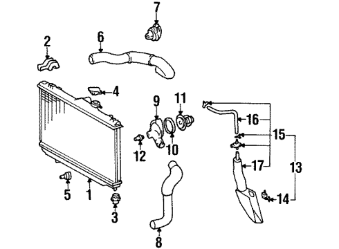 1999 Chevy Prizm Reservoir Cap Diagram for 94856870