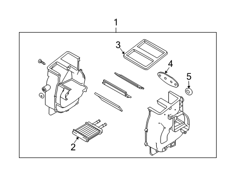 2007 Chevy Aveo5 HVAC Case Diagram