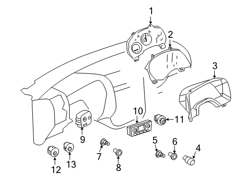 2002 GMC Envoy XL Headlamp Switch Diagram for 25932634