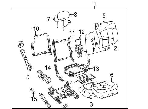 2006 Chevy Silverado 1500 Front Seat Components Diagram
