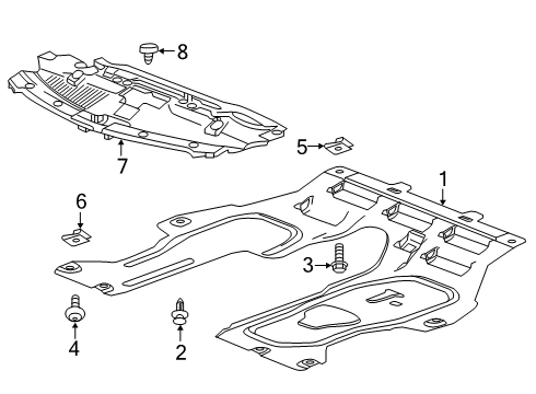 2021 Buick Encore Splash Shields Diagram
