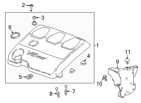 2022 Buick Enclave Engine Appearance Cover Diagram