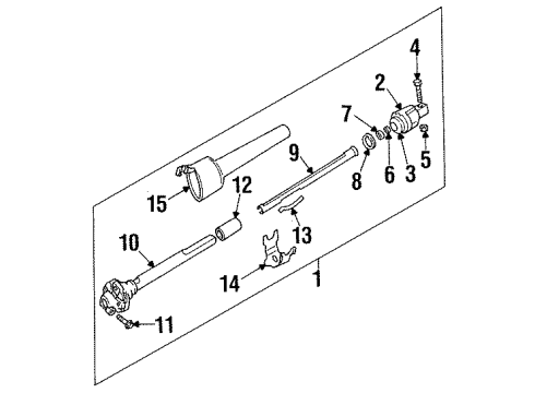 1990 GMC C3500 Lower Steering Column Diagram