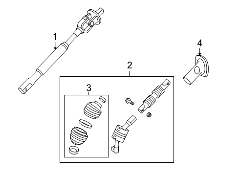 2012 Cadillac Escalade Steering Column, Steering Wheel & Trim, Shroud, Switches & Levers Diagram