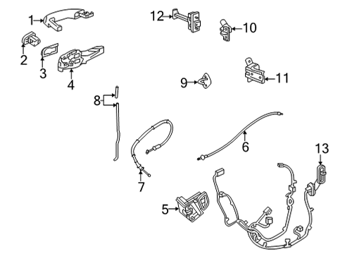 2024 Chevy Trailblazer Lock & Hardware Diagram
