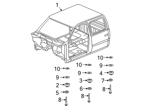 2007 Chevy Silverado 2500 HD Cab Assembly Diagram