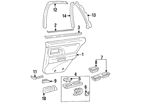 1994 Oldsmobile 98 Door & Components Diagram
