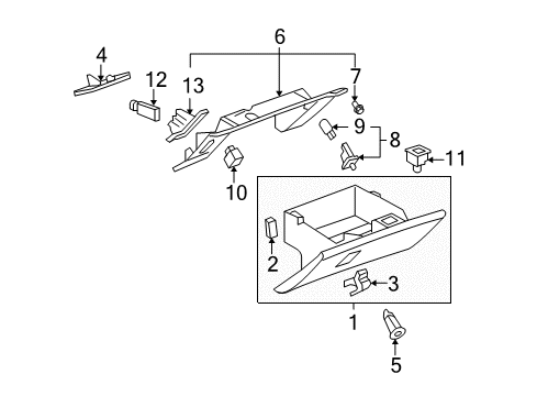 2008 Chevy Corvette Glove Box Diagram