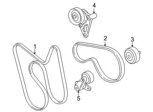 2006 Chevy Trailblazer Belts & Pulleys Diagram