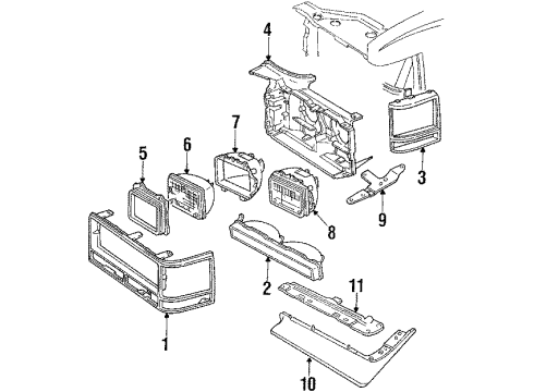 1985 Cadillac Seville Headlamps Diagram
