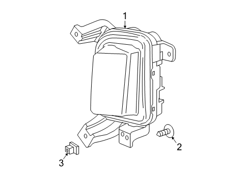 2016 GMC Terrain Daytime Run Lamp, Driver Side Diagram for 84042389