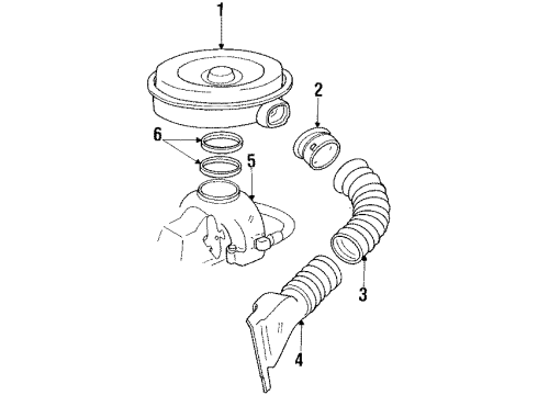 1984 Pontiac Parisienne Air Filter Diagram for 88915426