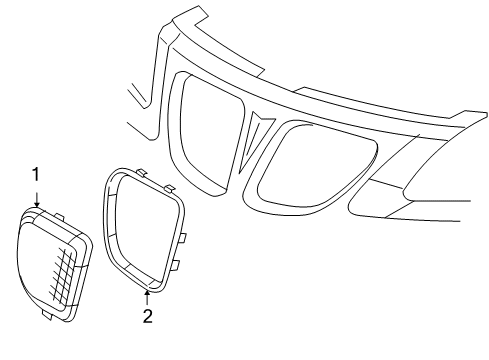 2006 Pontiac G6 Grille & Components Diagram